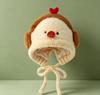 Cute cartoon children's ear protection knitted hat autumn and winter plush earphone plush hat for boys and girls