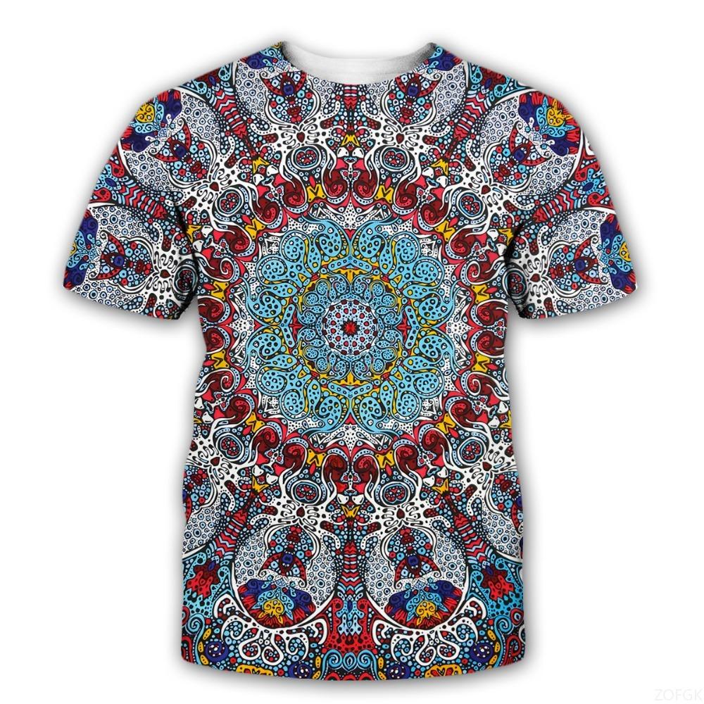 Neue mysteriöse Symbole Trippy 3D-Druck T-Shirts Herren Damen Leuchten im Dunkeln Kurzarm-T-Shirt Oversize-T-Shirts Oberteile