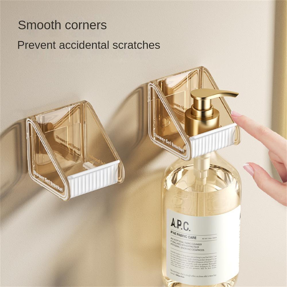 Storage Rack Easy To Press Adjustable Accessories Plastic Grey Bathroom Storage Dishwashing Liquid Hanger Brown Home Storage