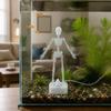3D Printed Dancing Skeleton Aquarium Bubbler Movable Oxygen Skeleton  Halloween Decor