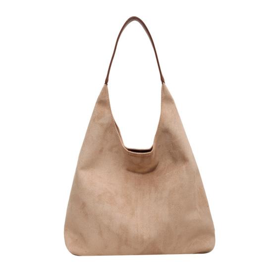 Suede Shoulder Bag Retro Design Large Capacity Crossbody Handbag Adjustable Strap Large Capacity Casual