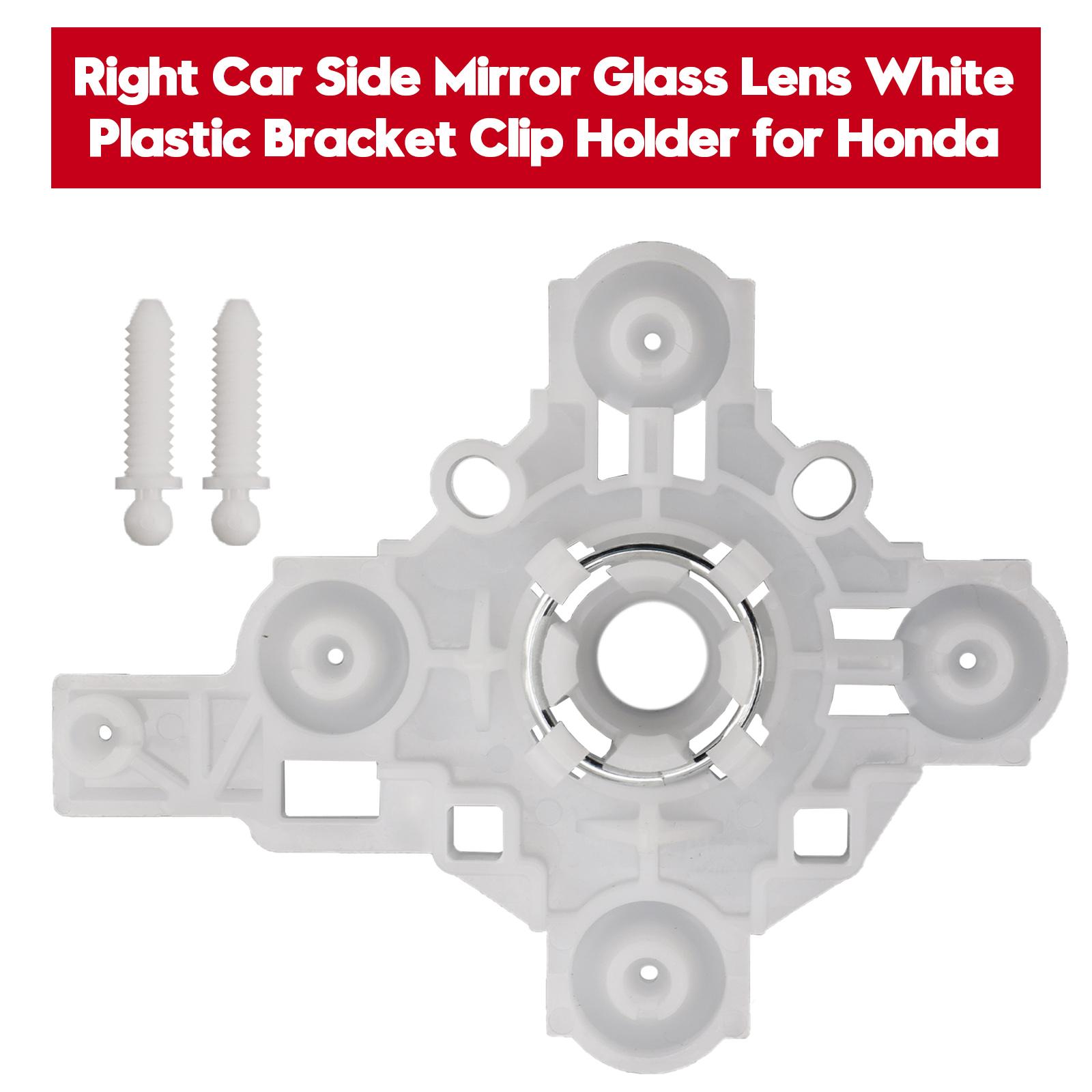 

Right Car Side Mirror Glass Lens White Plastic Bracket Clip Holder for Honda