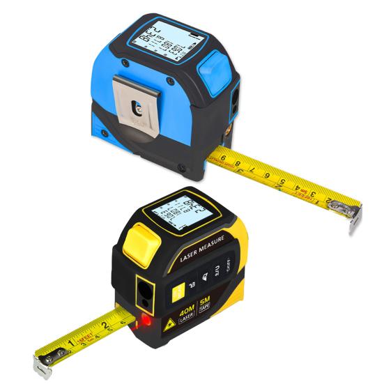 Digital Tape Measure High Accuracy 40/60/80/100M Light Measuring Tool Backlit LCD Display Rechargeable DIY Construction Electric Distance Meter