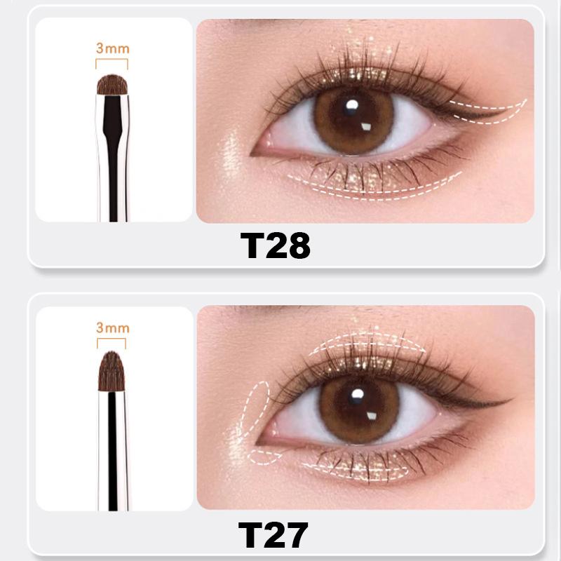4 Stück Feine Lidschattenpinsel Verwischen Präzision Eyeliner Verwischen Make-up Pinsel Augenlid Highlighter Liegender Seidenwurm Make-up Pinsel Werkzeuge
