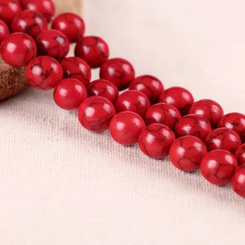 Natural Red Turquoises Spacer Beads For Jewelry Making