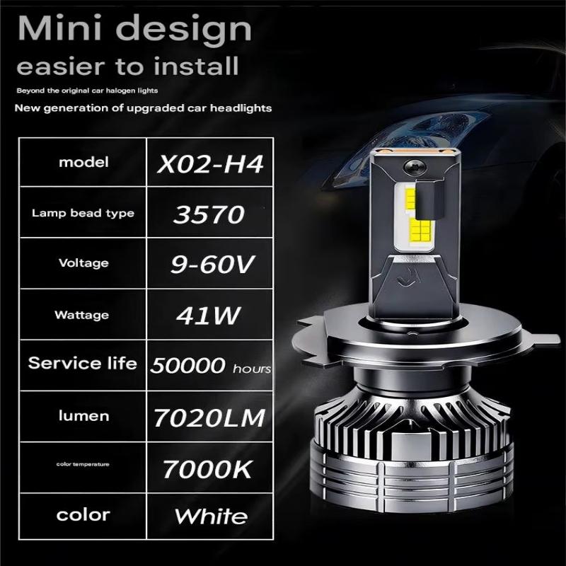 H4 LED Car Headlight Bulb 3570 Chip Canbus Error Free Plug & Play Hi/Low Beam Super Bright Auto Front Lamp 12V Headlamp