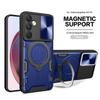 Samsung S25 Edge Anti-fall Magnetic Ring Stand Case with Push Window