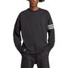 adidas Originals Trefoil Crew Neck Pullover Long Sleeve T-Shirt Men Tops Black HR8697