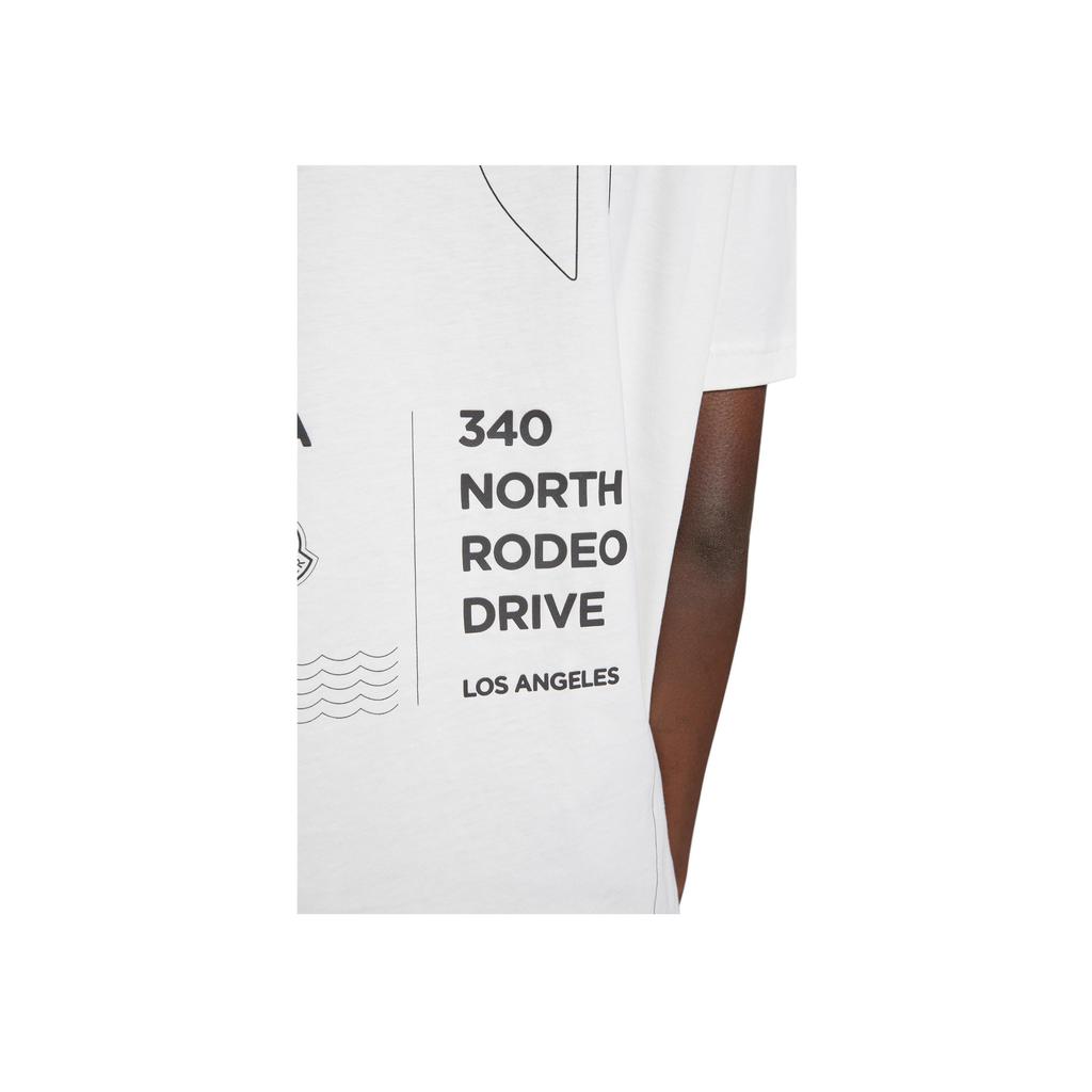 Moncler Printed Pattern Crew Neck Pullover Short Sleeve T-Shirt Men Tops White J10918C0004389AJS034