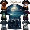 Novas Camisetas Nightwish Rock Masculinas Estampa 3D Homens Mulheres Hip Hop Tendência Manga Curta Gola O Camiseta Harajuku Casual Y2k Top Roupa Masculina