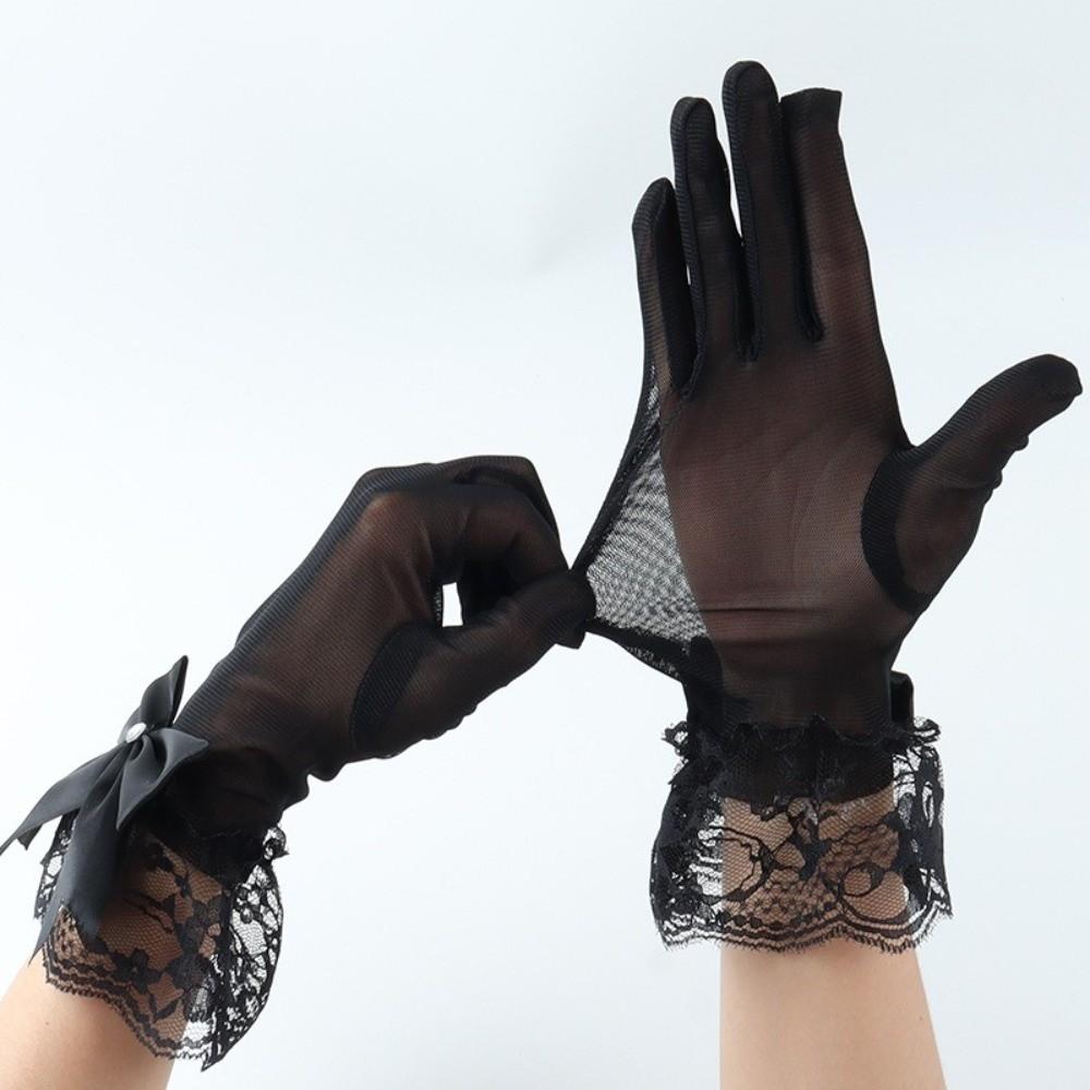 1Pairs Sexy Wedding Bridal Gloves Breathable Tulle Gloves New Bridal Gown Mittens Party Dress