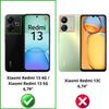 Coque pour Xiaomi Redmi 13 - Phonillico® - Souple - Transparent - 2 Verres Trempé - Résistant aux rayures