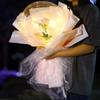 TOPREX Latex Led Balloon Light Rose Flower Design With Transparent Color for Christmas Party Bouquet Decoration CE ROHS