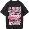 Girl's Car Letter Graphic Print Round Neck Short Sleeve Tee Summer Casual T Shirt Graphics Tee Shirt