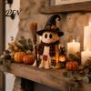 Small Apartment Ornaments Lighted Vintage Patchwork Ghost Figurine with LED Lantern, Rustic Farmhouse Halloween Figurine, Decorative Fall Figurines