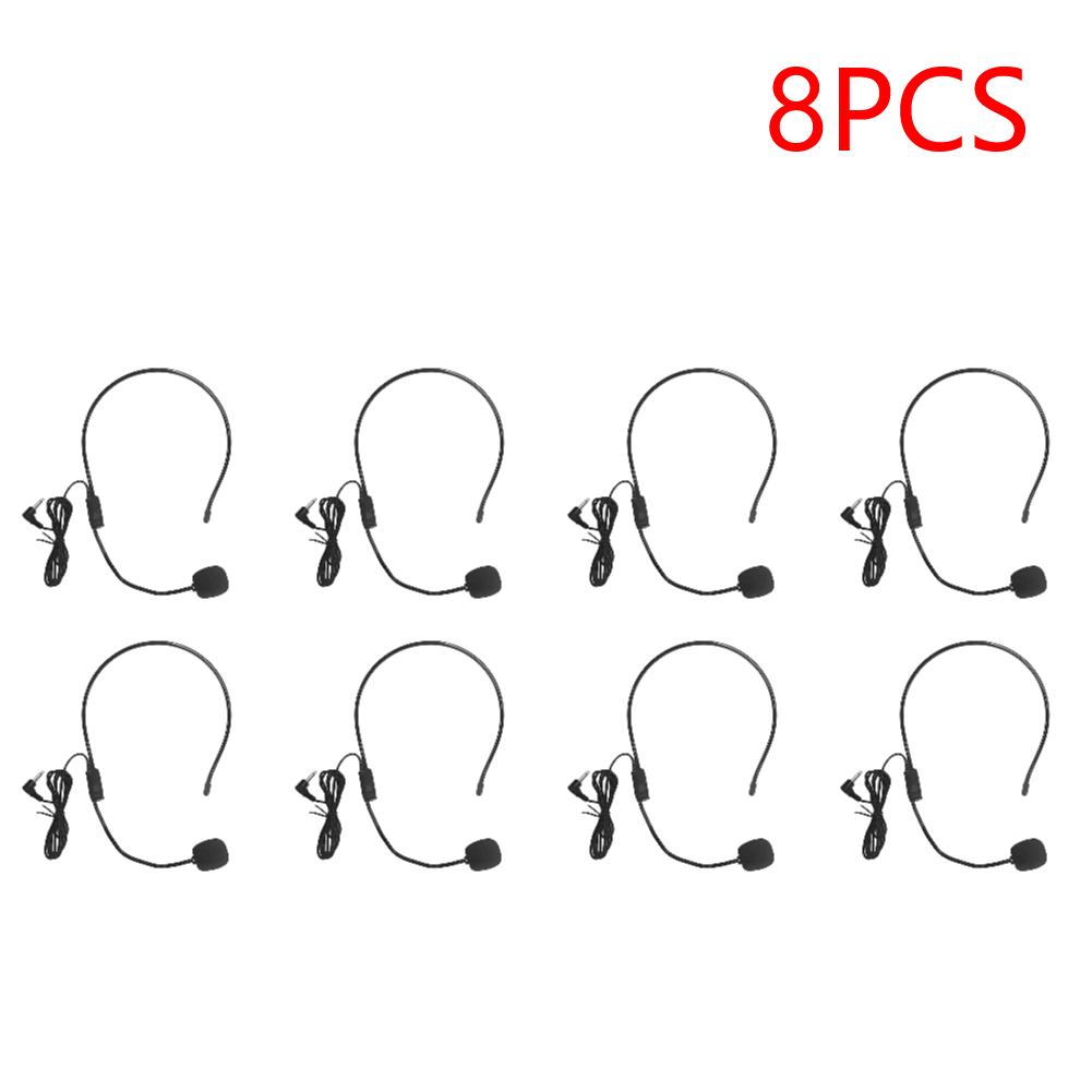 Cable Head-mounted Headset Microphone Flexible Wired Boom Amplifie Megaphone Microphone for Interview Recording Stage Meeting