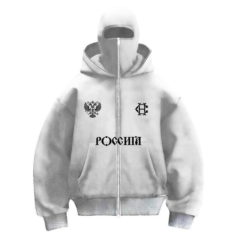 Trendy DIY Plain Zipper Hooded Sweatshirt for Men & Women - Double Hood, Perfect for Spring and Autumn