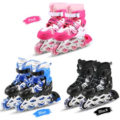 Children Roller Skates Adjustable Inline Skating Shoes Outdoor Roller Skates for Boys Girls