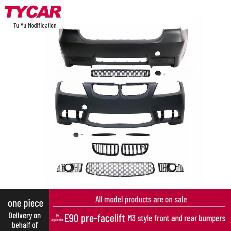 

2005-2008 BMW 3 Series E90 Pre-Facelift M3 Style Front & Rear Bumper Kit E90 Facelift M3 Style Front Grill [Gloss Black]
