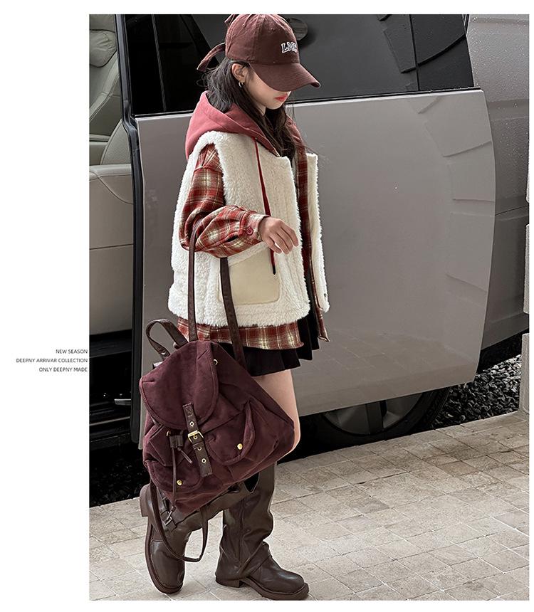 Girls' Fashionable Korean Style Warm Vest – Autumn/Winter 2025 Collection