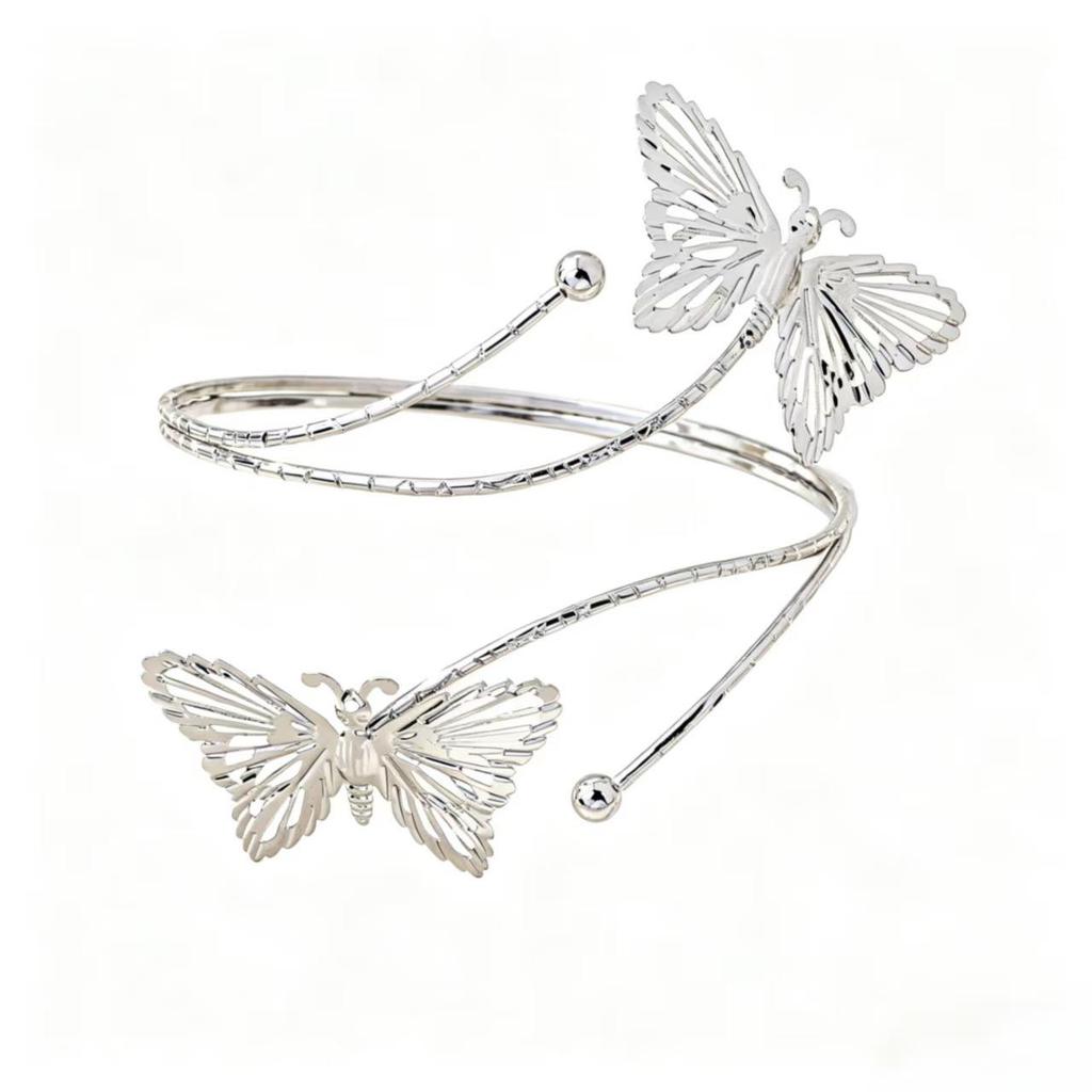Cross-Border Jewelry Irregular Open Arm Bracelet - Punk Style Flower & Butterfly Arm Ring, Ocean Series Starfish.