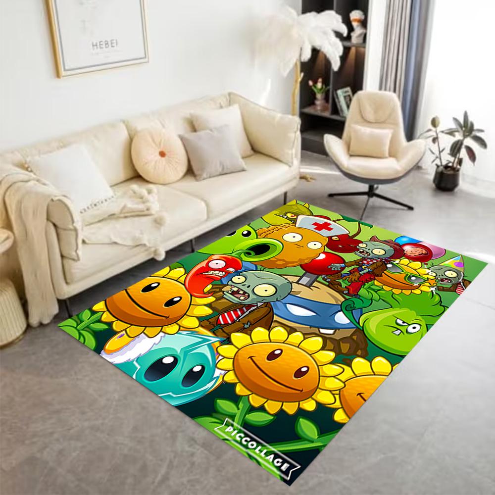 Zombie Plants Party Floor Mat Perfect for Decorate room Entryway Bedrooms Dining Room Antislip Carpet Decorate Offices Spiritual Gift
