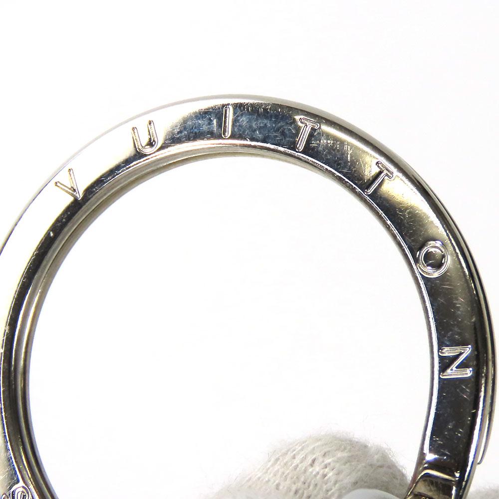 Used LOUIS VUITTON key ring Portocre LV Circle M00477 Taiga/metal gray charm