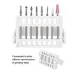 2PCS 16-Hole Drill Bit Organizer ABS Nail Tool Holder Manicure Display Rack  Professional Salon Use