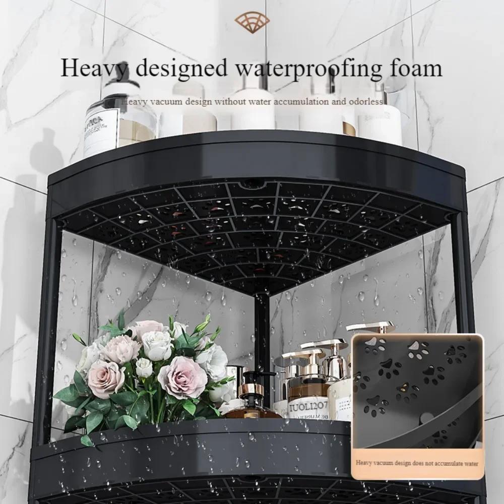 3/4/5 Etagen Lagerregal Rollwagen Bewegliche Badezimmer-Ecke Dreieckregale Badezimmer-Eckschrank Regal Rollender Lagerwagen