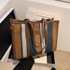 Bag women's large-capacity popular new fashion simple trendy shoulder canvas class commuter tote bag