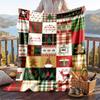 Christmas Flannel Throw Blanket Soft Warm Cozy For Sofa Bed Indoor Home Use Great Holiday Gift