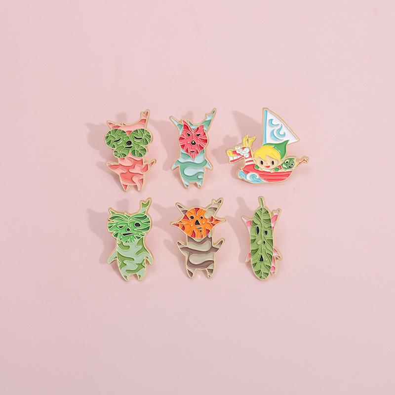 Unique Creative Metal Badge Cartoon Figure Style Accessories For Fashionable Brooches