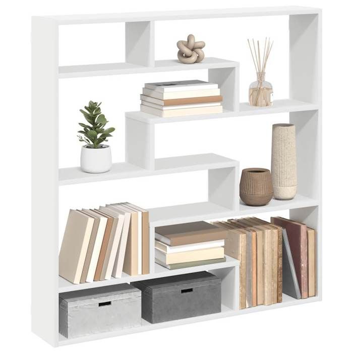 VidaXL Étagère cube murale 7 compartiments blanc bois d'ingénierie 860022