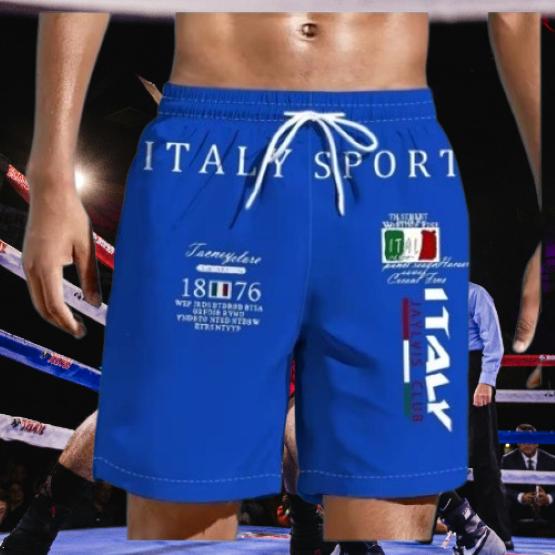Italy Flag Boxing Shorts Pants 3D Print Training Unisex Men Women Quick Dry Fitness Gym Sport Workout Casual Streetwear Elastic High Waist Polyester