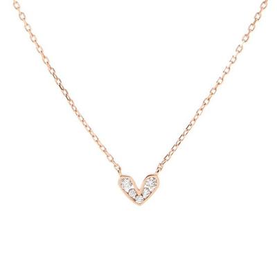 Bijou Holic 92.5 Silber Vergoldet Romantische Herz Halskette Mode Halskette Silberkette 925 Halskette Vergoldete Halskette