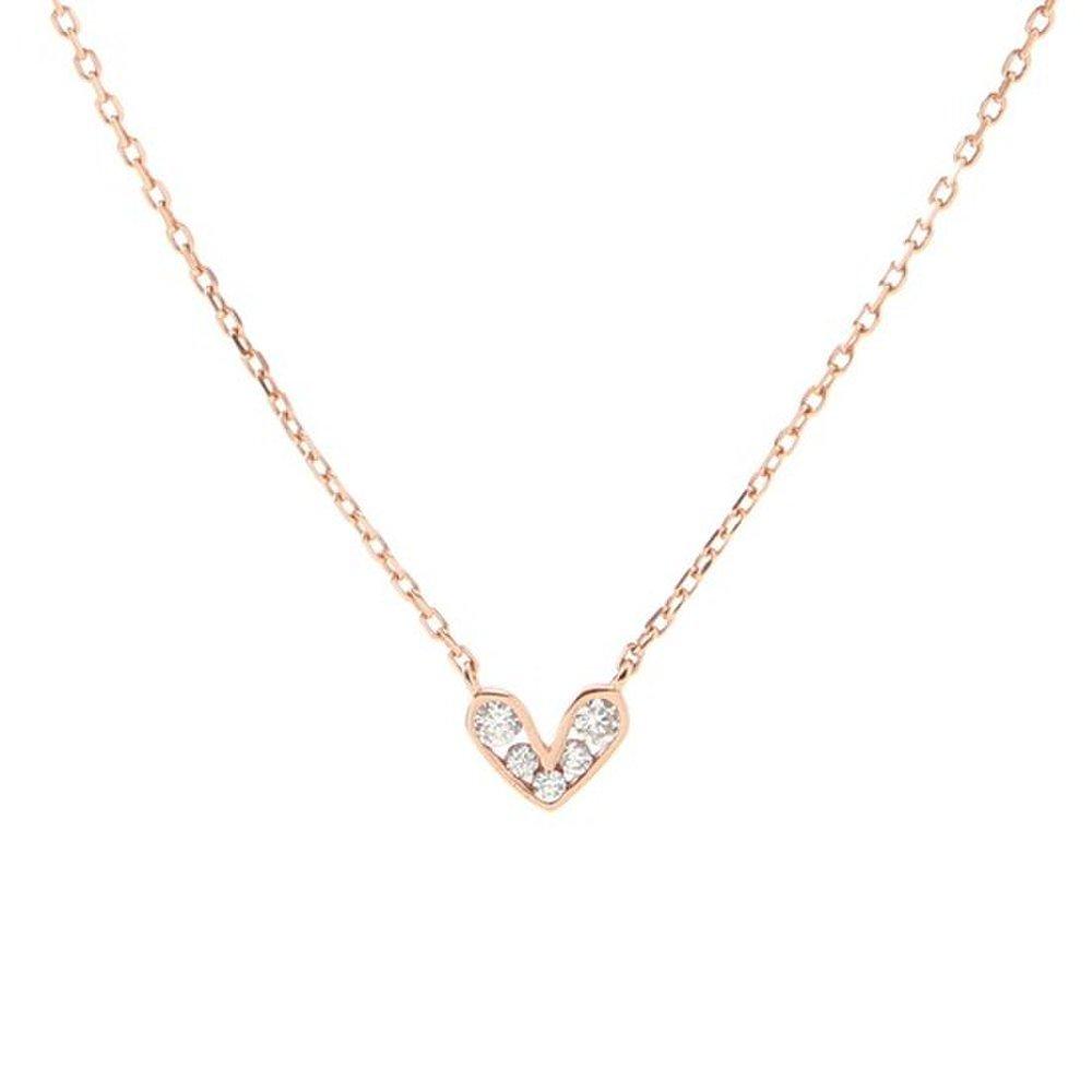 Bijou Holic 92.5 Silver Gold-Plated Romantic Heart Necklace Fashion Necklace Silver Necklace 925 Necklace Gold-Plated Necklace