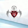 Titanium Heart Bat Wing Ear Stud Piercing Earring, Fashionable and Sweet European-Korean Style.