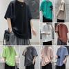 Short Sleeve Summer Oversized T-shirt for Men Solid Color Casual Basic O-Neck Women's T Shirts