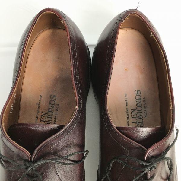 Allen Edmonds Tom, Dick & Harry Wingtip Business Shoes Burgundy size 10.5B 27.0-28.0 Vintage Men's(USED)