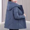 Middle Age Women's Down Coats Winter Vintage Parkas Hooded Plus Size Elegant Loose Thick Warm Down Jackets Woman Outerwears