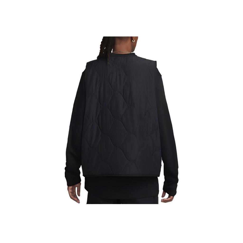 Nike Pure Color Logo Single-Breasted Casual Vest Men Outerwear Black DX0890-010