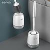 Wall-Mounted Soft Bristle Toilet Brush with Long Handle for Dead Corner Cleaning