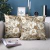 1 Pieces Beige Floral Patterned Throw Pillow Cushions Polyester pillowcase, sofa decorative cushion cov Headboard Pillow