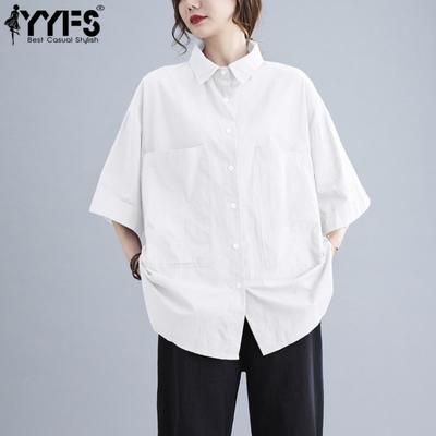 Women's Fashion Casual Summer Spring Solid Color Print Short Sleeve POLO Neck Blouses & Shirts