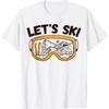 Vintage Let's Ski Snowboard Skiing Snow Mountain Winter T-Shirt