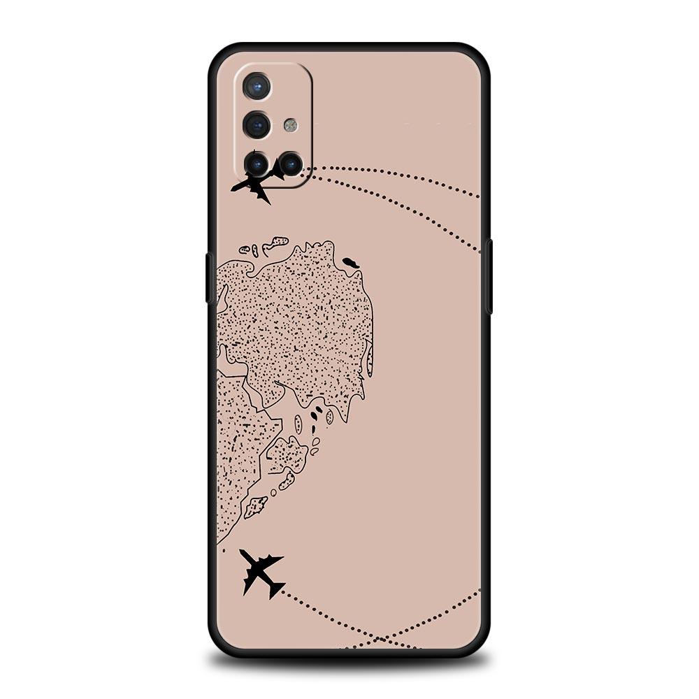 Fashion Planes World Map Travel Phone Case For OnePlus 12R 9R 12 11 10 Pro 9 8 7 7T 8T 10T 9RT Nord 2T N10 N200 CE 2 5G Cover