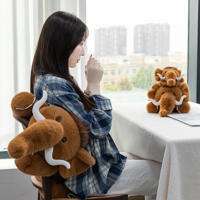 New mammoth plush toy office pillow children's elephant doll bay window ornament birthday gift