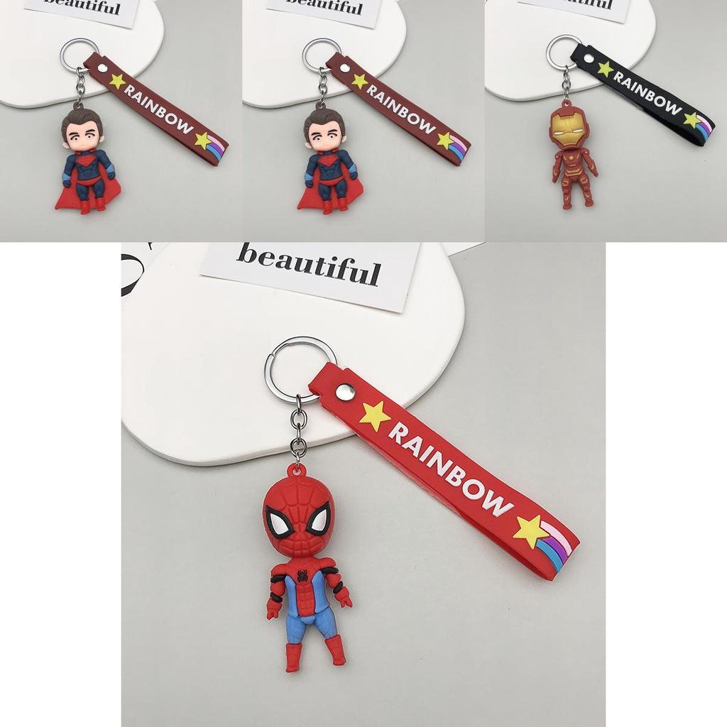 Marvel And Dc Hero Keychain Set Durable And Colorful Superheroes Keyring For Kids And Adults