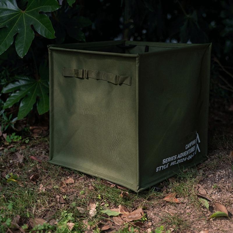 Folding Camping Trash Can Garden Garbage Bag Reusable Yard Waste Bag Portable Garbage Bin Container Sundries Box
