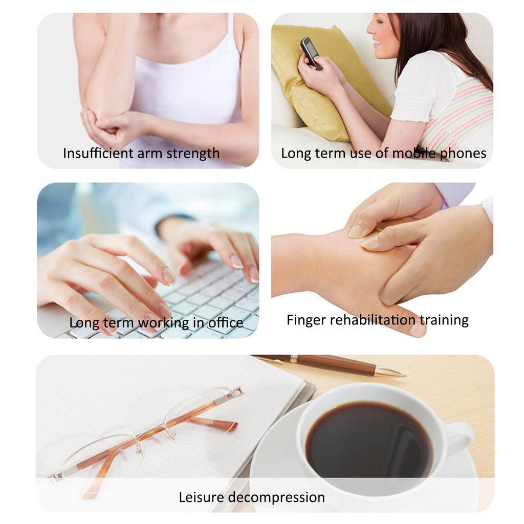 2pcs Portable Silicone Finger Stretcher High Elasticity Five Fingers Stretch Band for Guitarist Green Grey 8.8lb